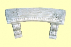 Memorial Treasure Bench-Scroll Legs
