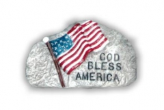 God Bless America Flag Stone