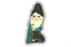 Large Gnome with Shovel Blue