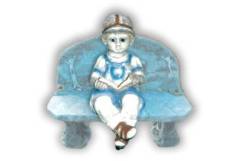 Boy with Book Sitting